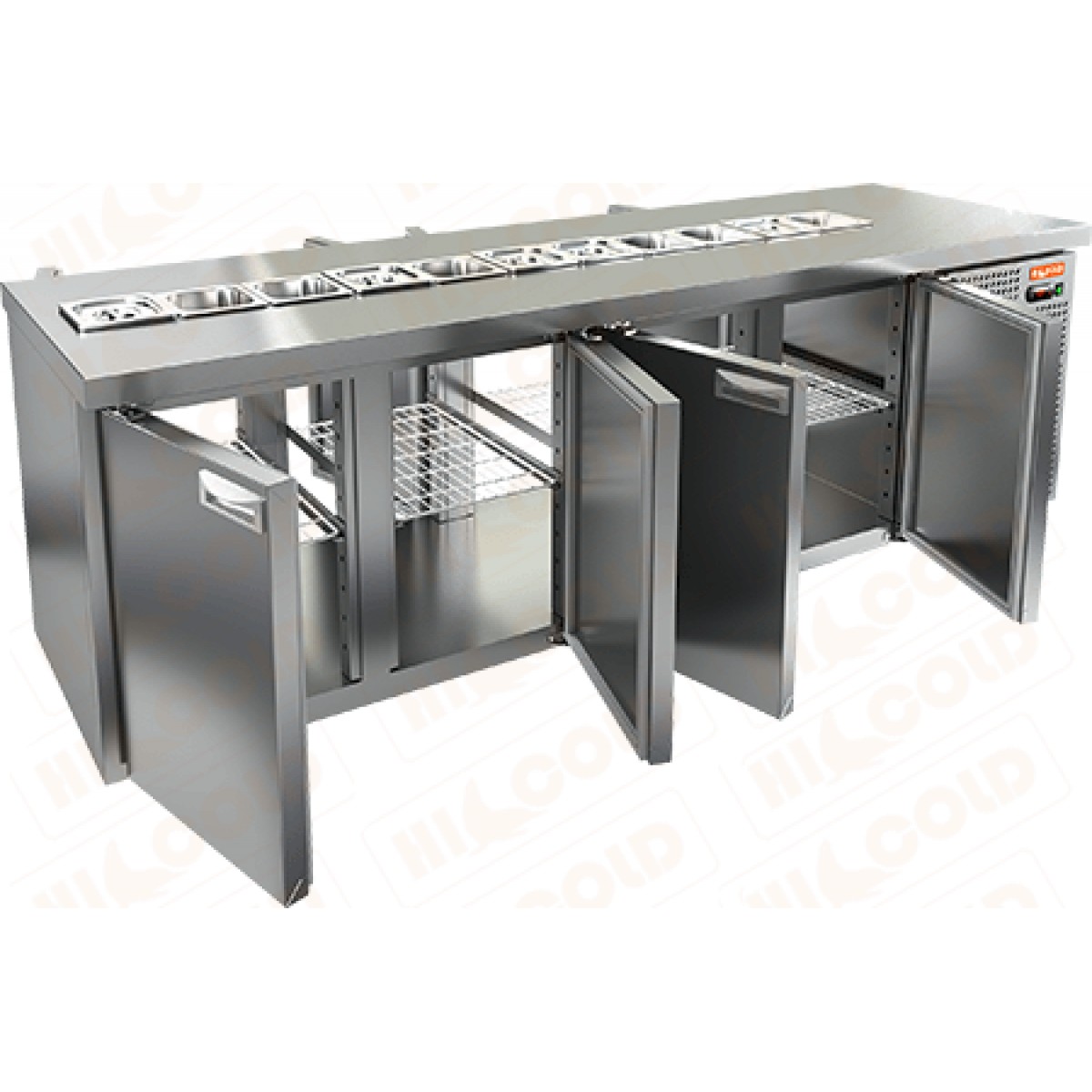 Стол охлаждаемый для салатов (саладетта)  HICOLD  SL2T-1111/GN (1/6)