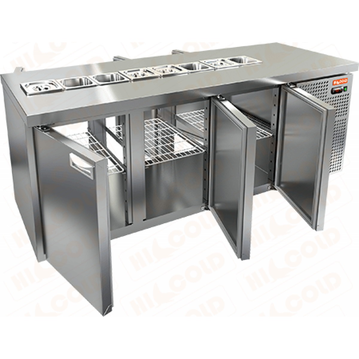 Стол охлаждаемый для салатов (саладетта)  HICOLD  SL2T-111/GN (1/6)