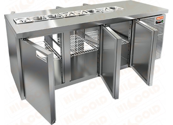 Стол охлаждаемый для салатов (саладетта)  HICOLD  SL2T-111/GN (1/6)