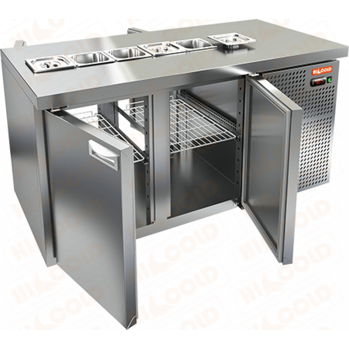 Стол охлаждаемый для салатов (саладетта)  HICOLD  SL2T-11/GN (1/6)