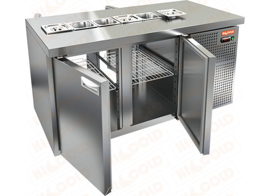 Стол охлаждаемый для салатов (саладетта)  HICOLD  SL2T-11/GN (1/6)